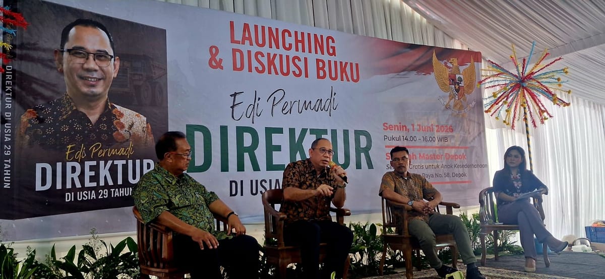 Edi Permadi Luncurkan Buku "Direktur di Usia 29 Tahun", Kisah Perjuangan dari Penjual Kacang hingga Pimpinan Tambang