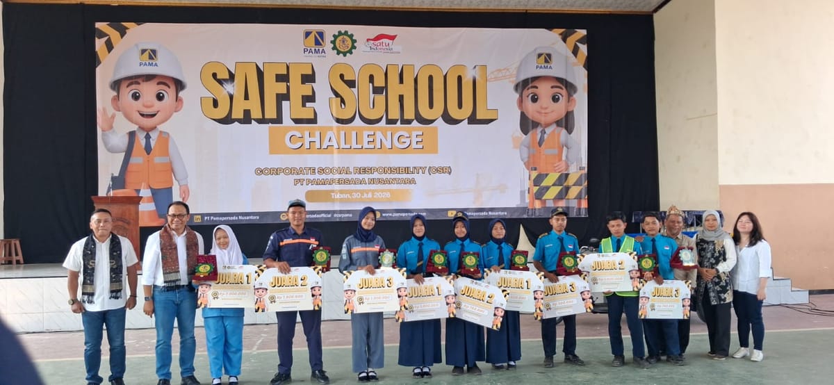 PAMA Safe School Challenge Hadir di SMKN 3 Tuban, Tanamkan Budaya K3LH Sejak Dini