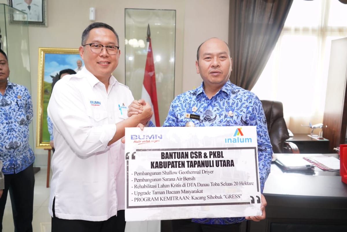 Inalum Serahkan Hasil Program CSR Kepada Pemkab Tapanuli Utara