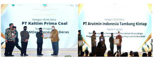 KPC dan Arutmin Raih Penghargaan Gold-Silver Program CSR dan PDB Awards 2022