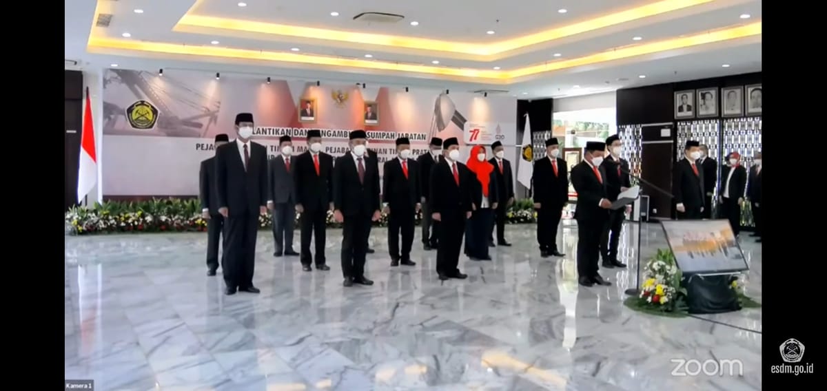 Menteri Arifin Lantik Pejabat Eselon I dan II, Rida Mulyana Jadi Sekjen ESDM