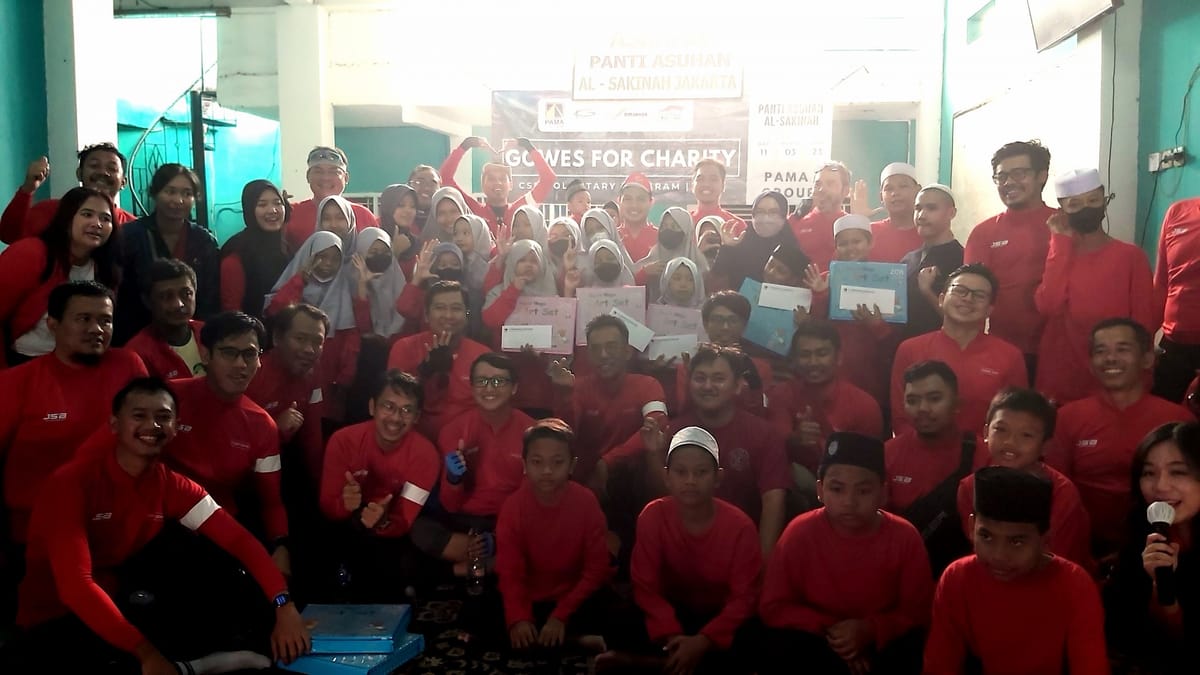 Gelar Gowes for Charity, PAMA Santuni Anak Yatim Panti Asuhan Al Sakinah Jakarta