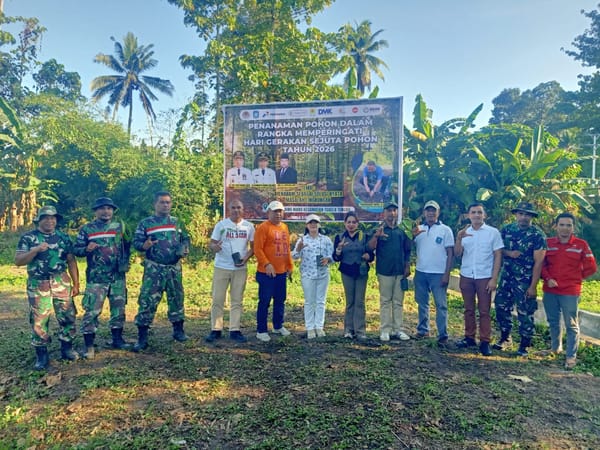 NHM Salurkan 400 Bibit Dukung Gerakan Sejuta Pohon di Halmahera Utara