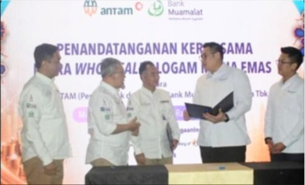 Perkuat Distribusi Logam Mulia, Antam Gandeng Bank Muamalat Indonesia,Tbk