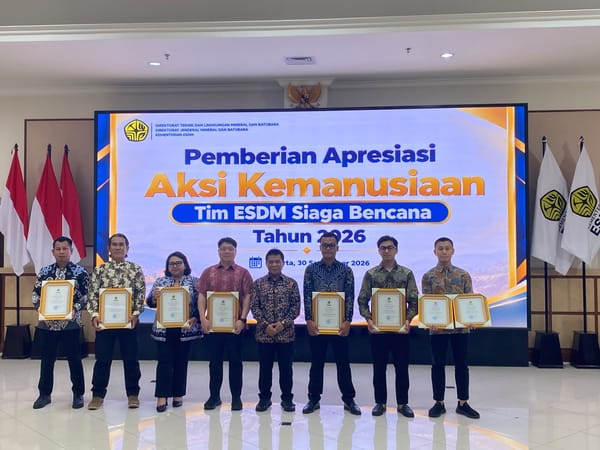 NHM Terima Penghargaan Aksi Kemanusiaan Tim ESDM Siaga Bencana 2026