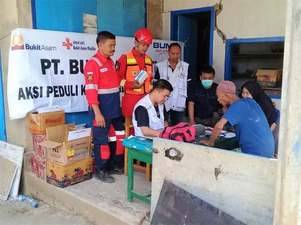 PTBA Salurkan Bantuan untuk Korban Gempa Lombok