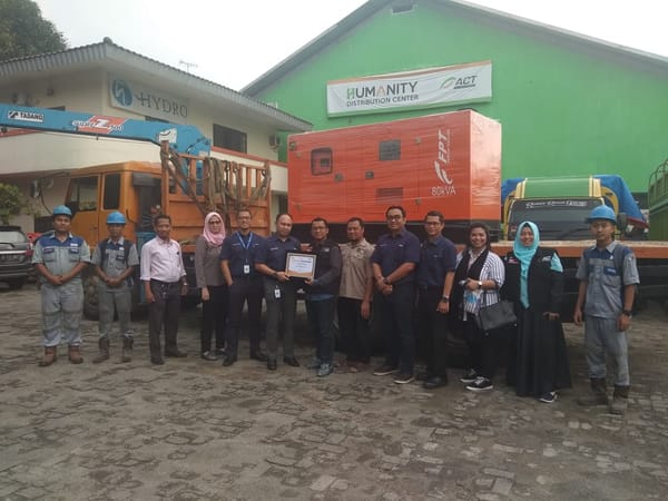 Chakra Jawara Berikan Bantuan Genset untuk ACT