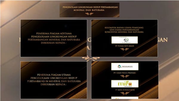 ABM Group Sabet Beragam Penghargaan Good Mining Practice