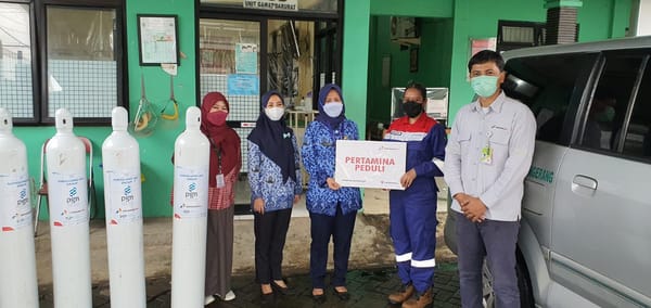 Pertagas Distribusikan Tabung Gas Ke Dinkes Jawa Barat dan Banten
