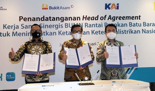 Amankan Pasokan Batubara, PLN Teken HoA dengan PTBA dan KAI