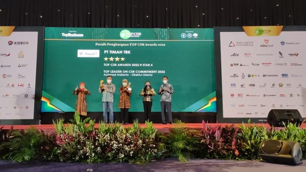PT Timah,Tbk Sukses Raih Dua Penghargaan Di TOP CSR Awards 2022