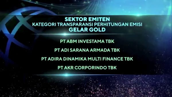 Konsisten Terapkan ESG, ABM Raih Penghargaan Emisi Korporasi 2022