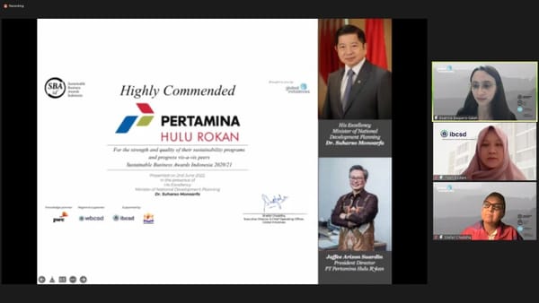 Lagi, PT Pertamina Raih Penghargaan Sustainability Business Award 2022