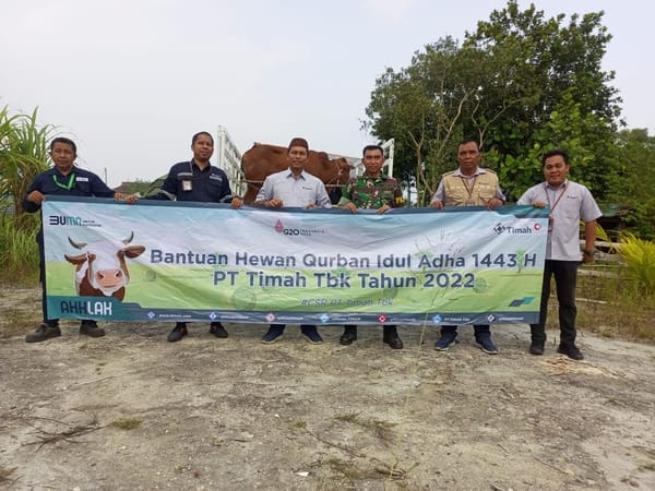 PT Timah Salurkan 39 Ekor Hewan Kurban ke Kabupaten Bangka Barat