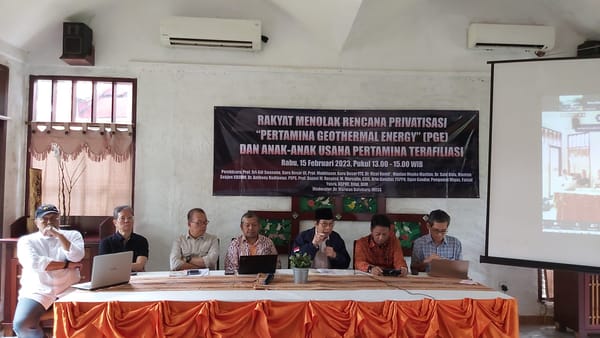 Pertamina Geothermal Energy Diprivatisasi, Koalisi Rakyat Desak Pemerintah Hentikan IPO