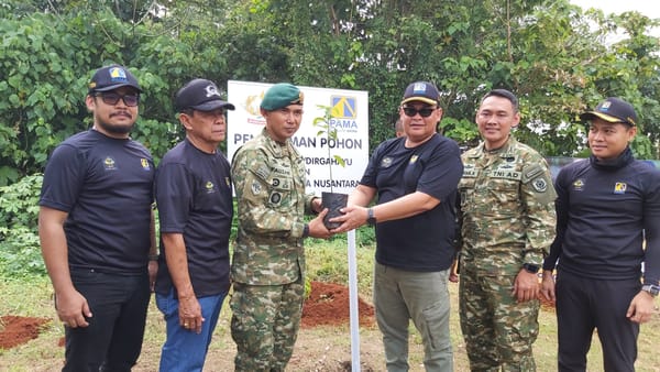 Peringati Hari Lingkungan Hidup Sedunia, PAMA Gandeng Yonif PR 328 Kostrad Tanam 2500 Pohon