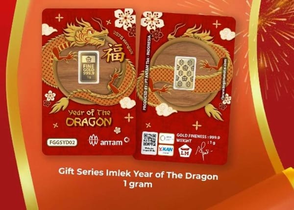 Antam Luncurkan Emas Batangan Tematik Seri Imlek 2024