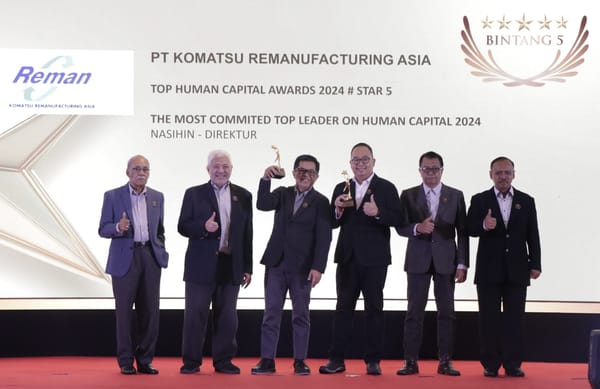 Komatsu Remanufacturing Asia Raih Penghargaan TOP Human Capital Award 2024