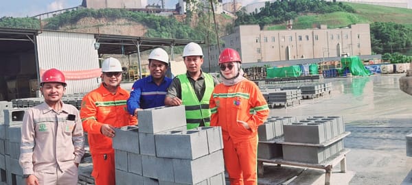 PT IWIP Sulap Slag Nikel Dan Fly Ash Jadi Batako